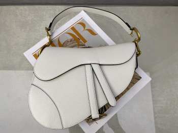 Dior Saddle M0446 White Bag 25.5x20x6.5cm