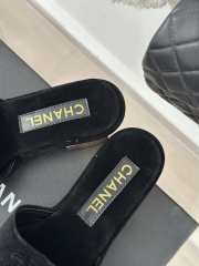 Chanel velvet black slipper 3cm - 6