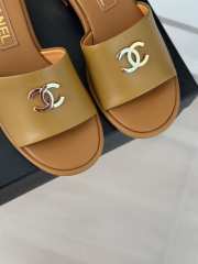 Chanel velvet orange slipper 3cm - 6