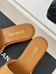 Chanel velvet orange slipper 3cm - 3