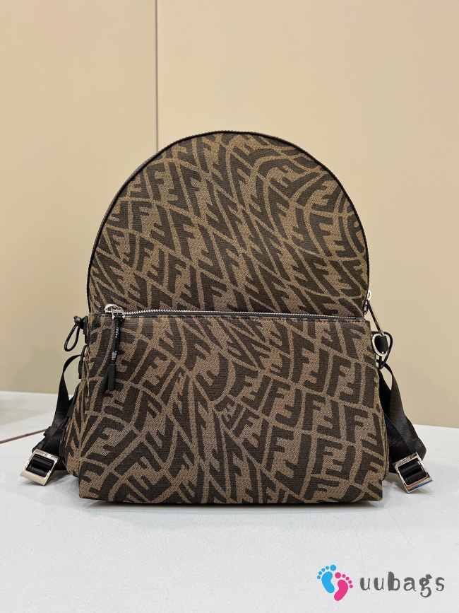 Fendi Vertigo Backpack Brown 30x11x35cm - 1