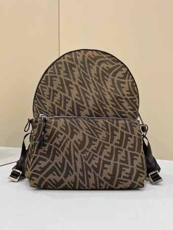 Fendi Vertigo Backpack Brown 30x11x35cm