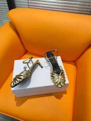 Celine Triomphe Sandal In Laminated Lambskin Gold 4.5mm - 5