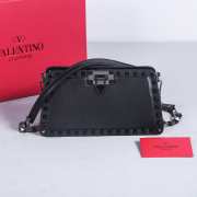 Valentino Garavani Rockstud Calfskin Clutch In Black 23x13x7cm - 1