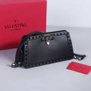 Valentino Garavani Rockstud Calfskin Clutch In Black 23x13x7cm - 6