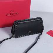 Valentino Garavani Rockstud Calfskin Clutch In Black 23x13x7cm - 3