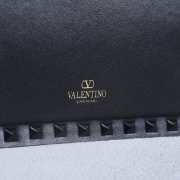 Valentino Garavani Rockstud Calfskin Clutch In Black 23x13x7cm - 2