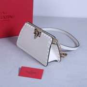 Valentino Garavani Rockstud Calfskin Clutch In White 23x13x7cm - 5