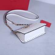 Valentino Garavani Rockstud Calfskin Clutch In White 23x13x7cm - 2