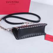 Valentino Garavani Rockstud Calfskin Clutch In Black With Silver Buckle 23x13x7cm - 3