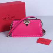 Valentino Garavani Rockstud Calfskin Clutch In Pink 23x13x7cm - 1