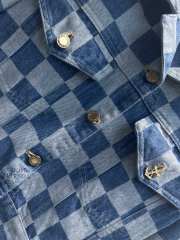 Louis Vuitton 1AFGDH New LV Remix Damier Denim Jacket - 6