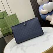 Gucci Ophidia GG Toiletry Case In Blue 28.5x18x9cm - 1