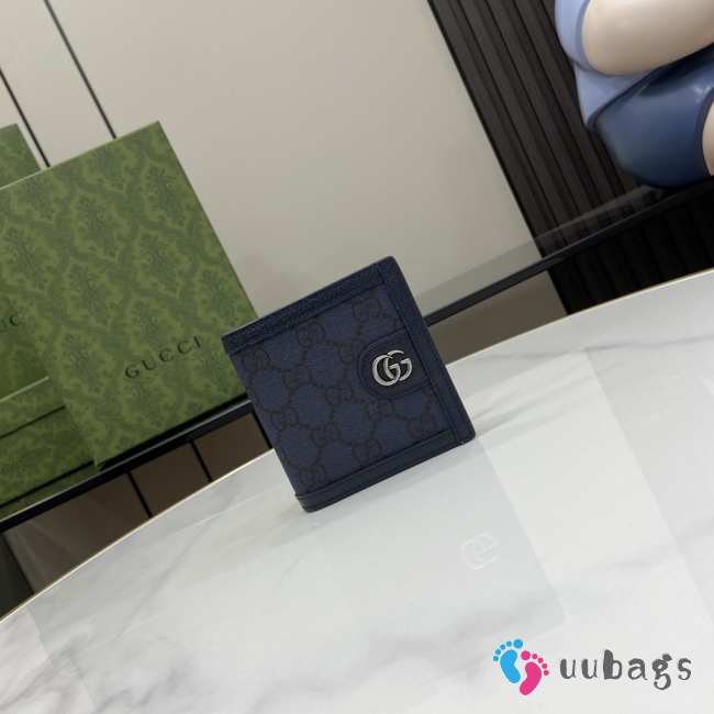 Gucci Ophidia GG Wallet In Blue 10x10cm - 1