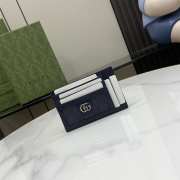 Gucci Ophidia GG Card Case In Blue 11x7cm - 1