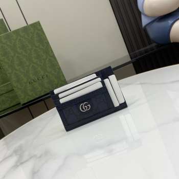 Gucci Ophidia GG Card Case In Blue 11x7cm