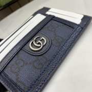 Gucci Ophidia GG Card Case In Blue 11x7cm - 3