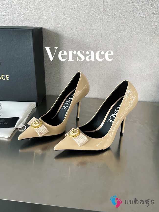 Versace High Heel In Beige 10cm - 1