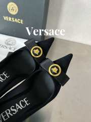 Versace High Heel In Black Velcet 10cm - 2