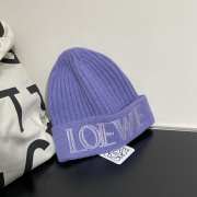 Loewe wool hat in purple - 3