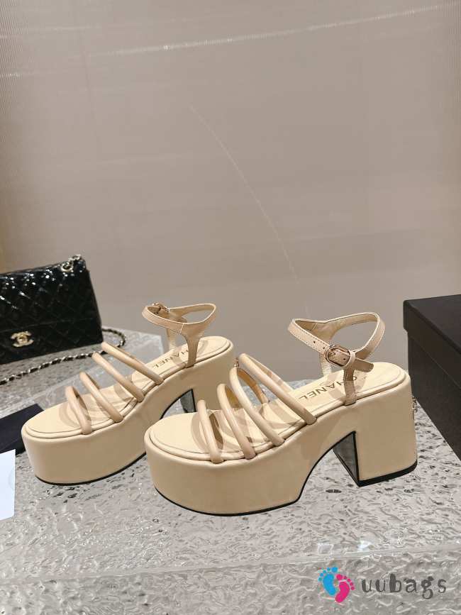 Chanel Sandal In Beige 7cm - 1