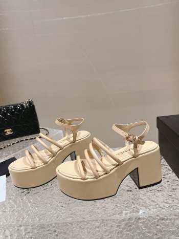 Chanel Sandal In Beige 7cm