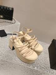 Chanel Sandal In Beige 7cm - 6