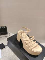 Chanel Sandal In Beige 7cm - 4