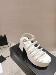 Chanel Sandal In White 7cm - 5