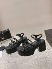 Chanel Sandal In Black 7cm - 1