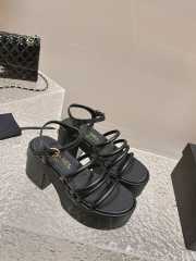 Chanel Sandal In Black 7cm - 5