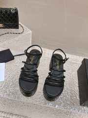 Chanel Sandal In Black 7cm - 3