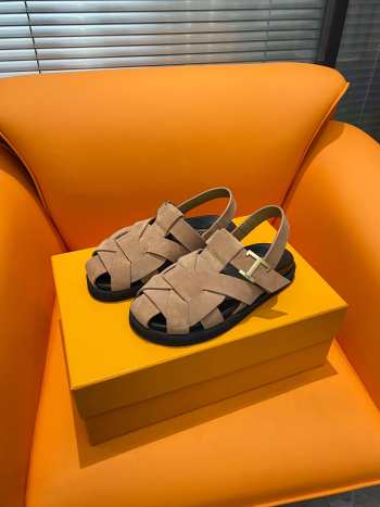 Tod's Sandal In Brown Suede 