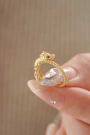 3D Lucky Dragon Gold Ring  - 6