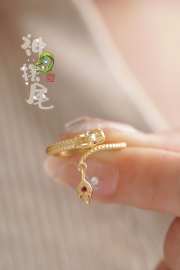 3D Lucky Dragon Gold Ring  - 5