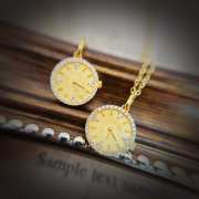 Gold Watch Shape Pendant - 1