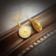 Gold Watch Shape Pendant - 6