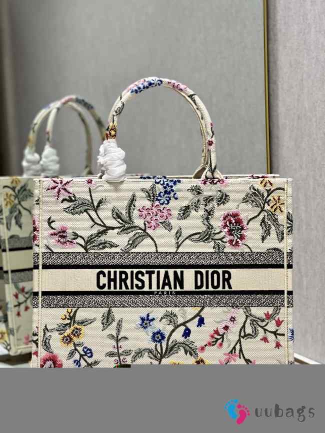 Dior Large Book Tote Bayadere White Bag 42x35x18.5cm - 1