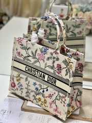 Dior Large Book Tote Bayadere White Bag 42x35x18.5cm - 4