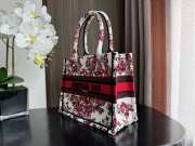 Dior Book Tote White and Red 26.5x21x14cm - 2