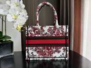 Dior Book Tote White and Red 26.5x21x14cm - 4