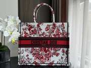 Dior Large Book Tote White and Red Bag 42x35x18cm - 3