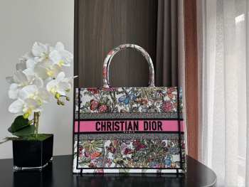 Dior Book Tote White and Pastel Pink Bag 36.5x28x16.5cm