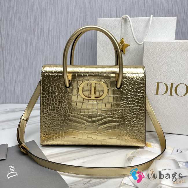 Dior Saint Honore 30 Montaigne Bag In Gold Metallic 30x22.5x16cm - 1