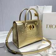 Dior Saint Honore 30 Montaigne Bag In Gold Metallic 30x22.5x16cm - 6