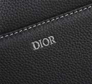 Dior & Shawn Saddle Bag Black Grained Calfskin 26x19x4.5cm - 6