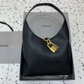 Balenciaga Hobo North-South Locker Bag With Gold Buckle 50x35x10cm