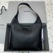 Balenciaga Hobo North-South Locker Bag With Silver Buckle 50x35x10cm - 5