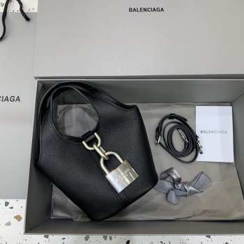 Balenciaga Locker Hobo Small Bag in Black 15x15x15cm