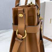 Dior CD Lock Bag In Brown 28x30x18cm - 3